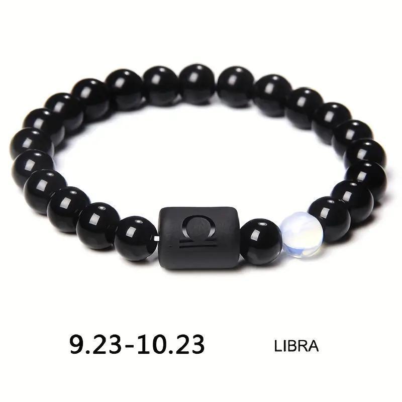 Planets Twee Constellations Natural Stone Blue Black Bracelet