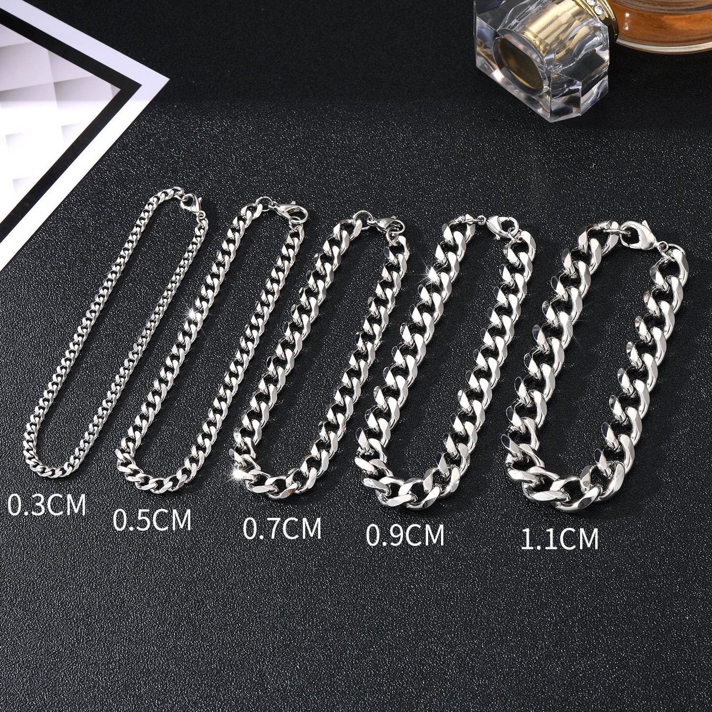 Men's Fashion Stainless Steel American Boys Cuban Link Bracelets