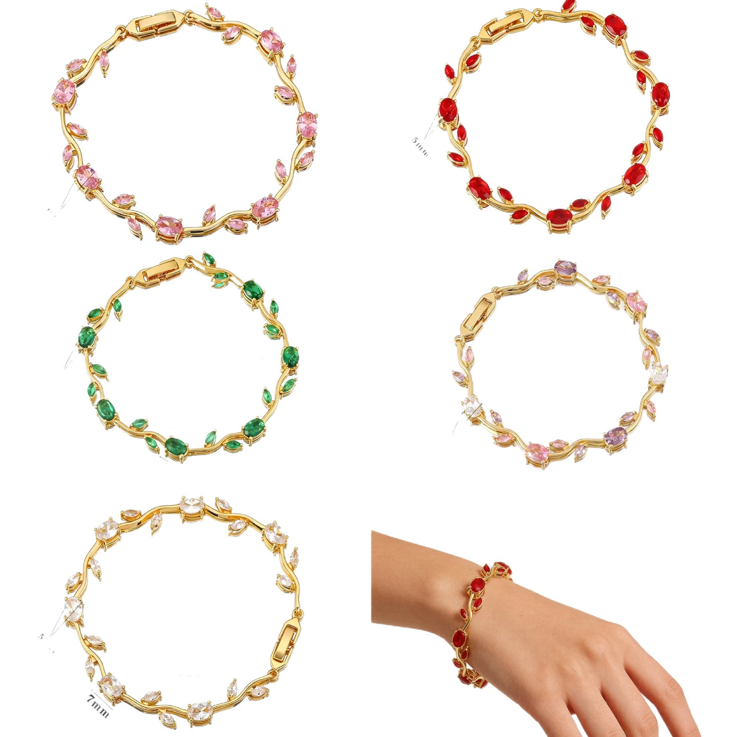 Women's Light Luxury High-grade Copper Zircon Fashionable Bracelets
