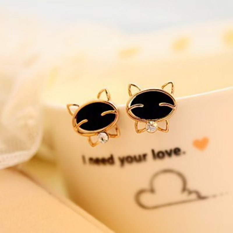 Childlike Heart Reflective Sequins Peach Nightclub Catwalk Super Shiny Ear Earrings
