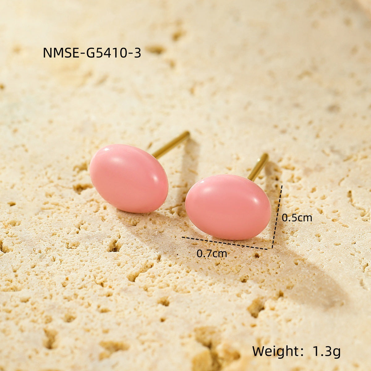 Autumn Simple Colorful Oil Stainless Steel Earrings