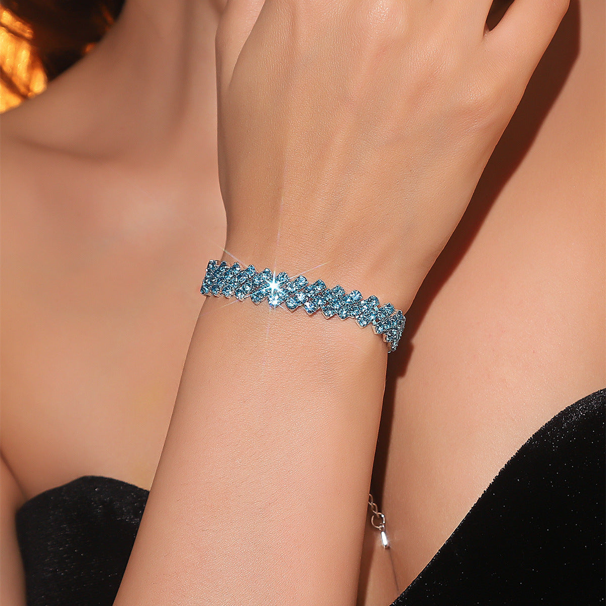 High-grade Super Shiny Full Diamond Female Design Elegant Bracelets