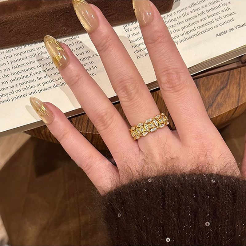 Dynasty Five Coins Female Retro Exquisite Niche Ring