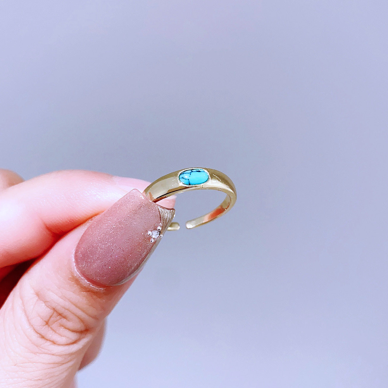 Light Luxury Minority Design Colorful Gemstone Rings