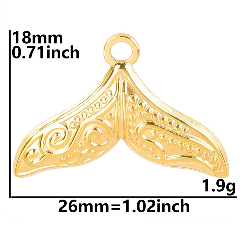 Steel Fishtail Personality Simple Female Niche Pendants