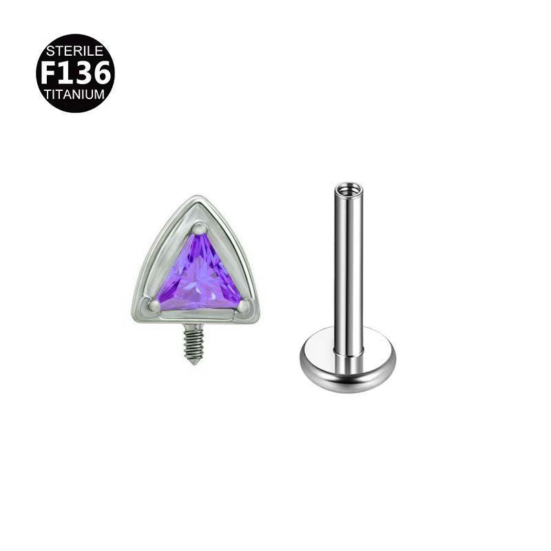 Titanium Alloy Devil's Eye Cat Ears Labret Ear Bone Internal Stud Earrings