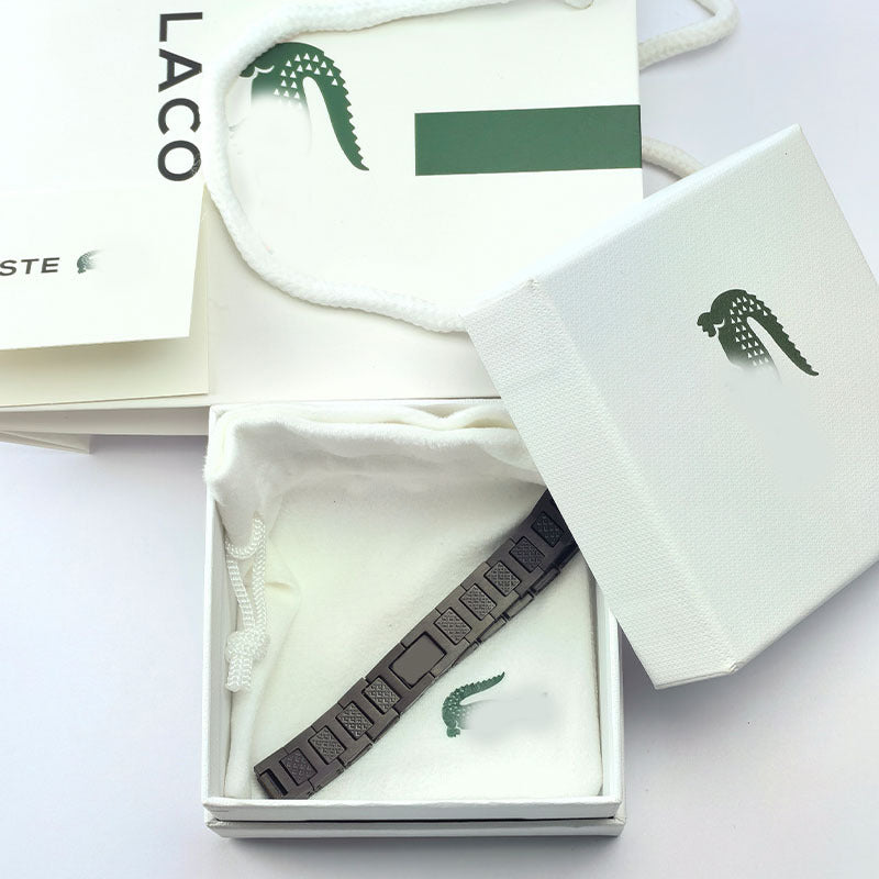 Women's & Men's Box Stainless Steel Crocodile Adjustable Strap Bracelets