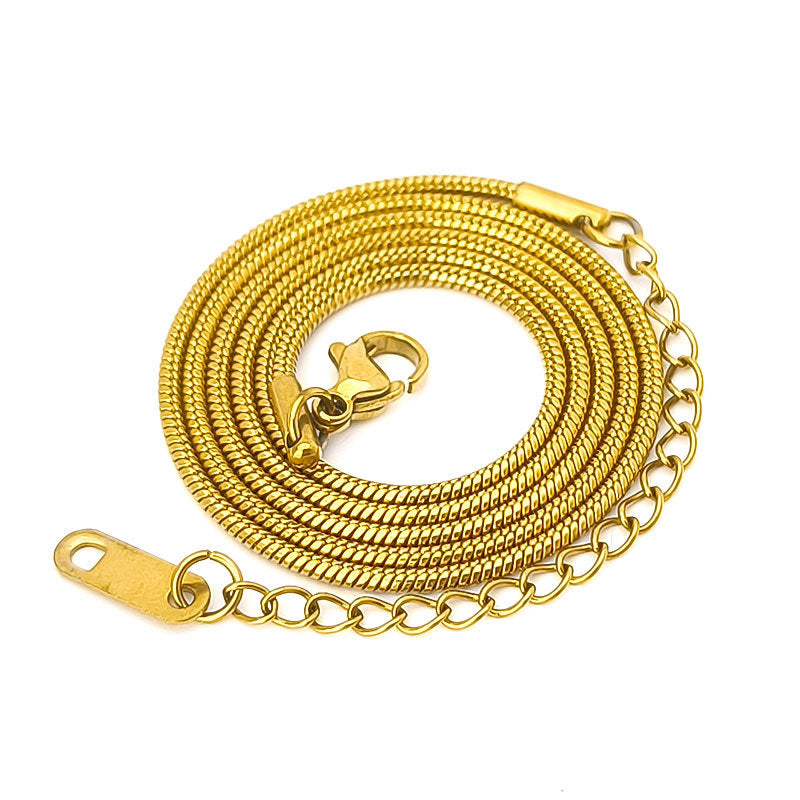 Stainless Steel Titanium Round Snake Female Summer Necklace
