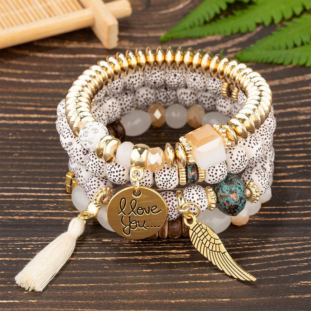 Fashion Beaded Vacation Style Dopamine Decompression Stretch Micro Glass Bead Bracelets
