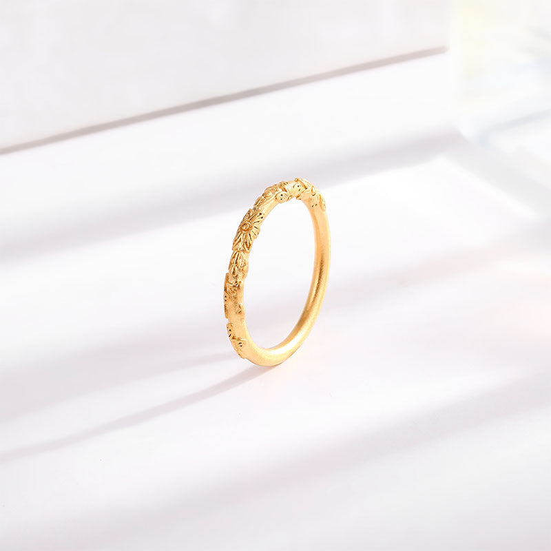 Ancient Style Bauhinia Female High Class Elegant Couple Romantic Rings