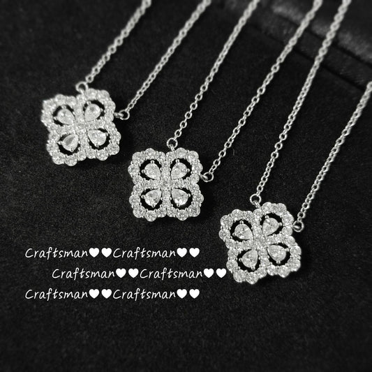 Women's Carbon Full Diamond Design High-grade Clavicle Necklace