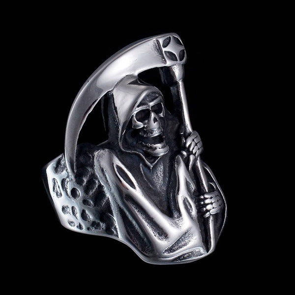 Men's Personality Retro Alloy Death Sickle Domineering Ring