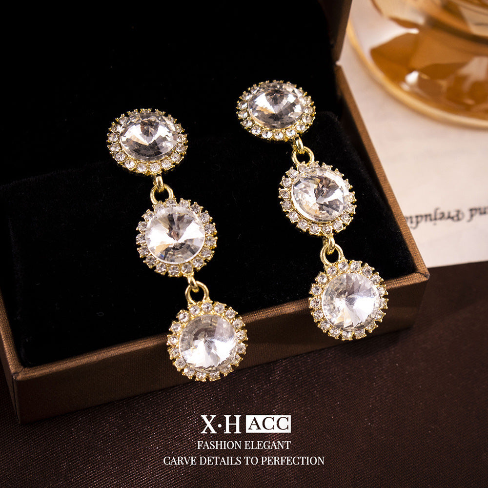 Elegant Zircon Butterfly Tassel Gentle Stylish Personality Stud Earrings