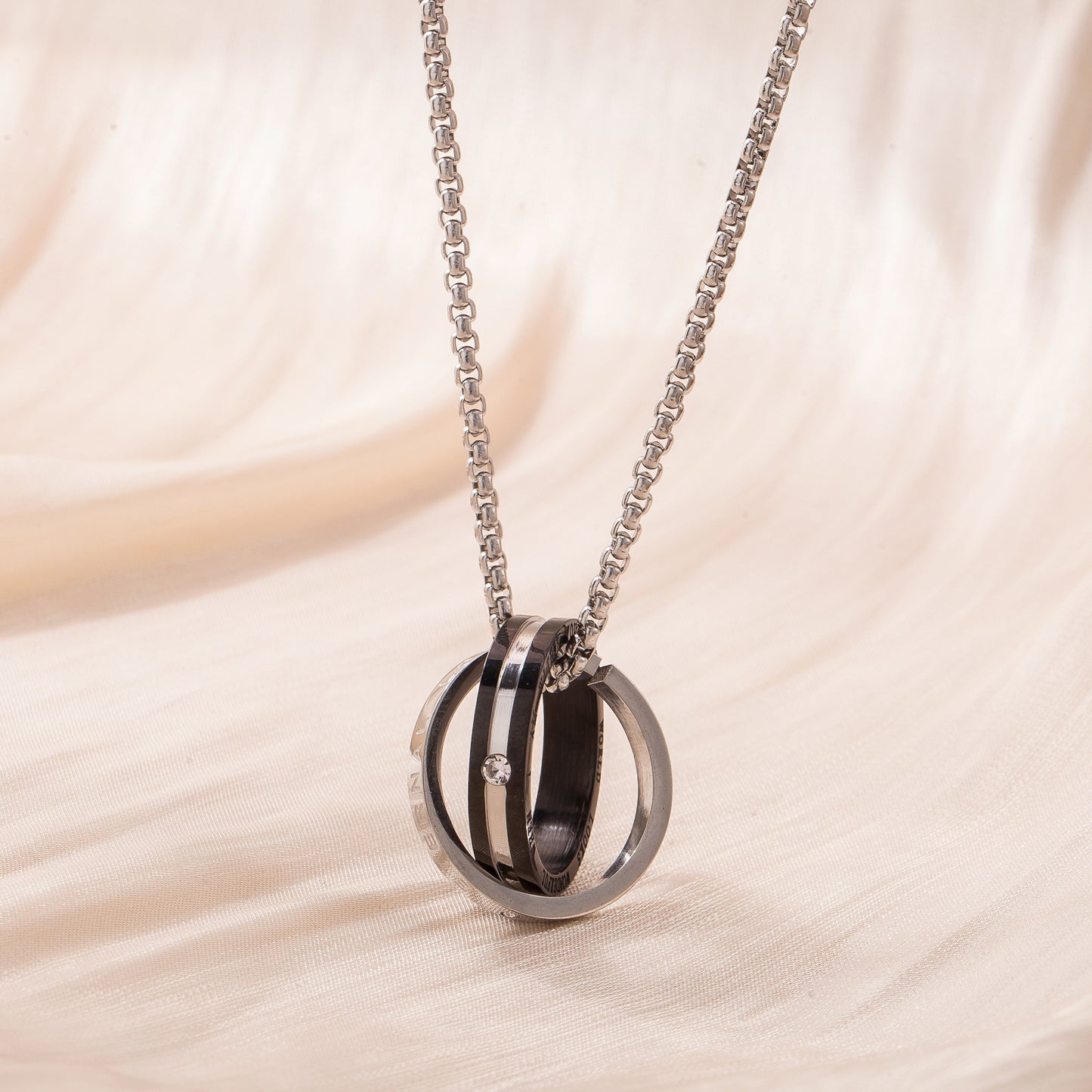 Men's Long Stainless Steel Sweater Chain Gold Plating Simple Geometric Necklaces