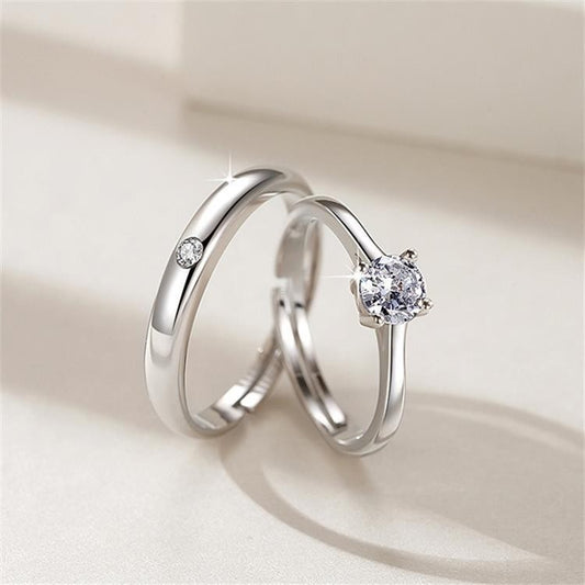 Women's Moissanite Diamond One Pair Of Lovers Rings