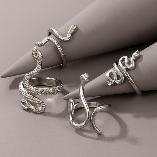 Women's Personalized Retro Snake Animal Variety Of Rings