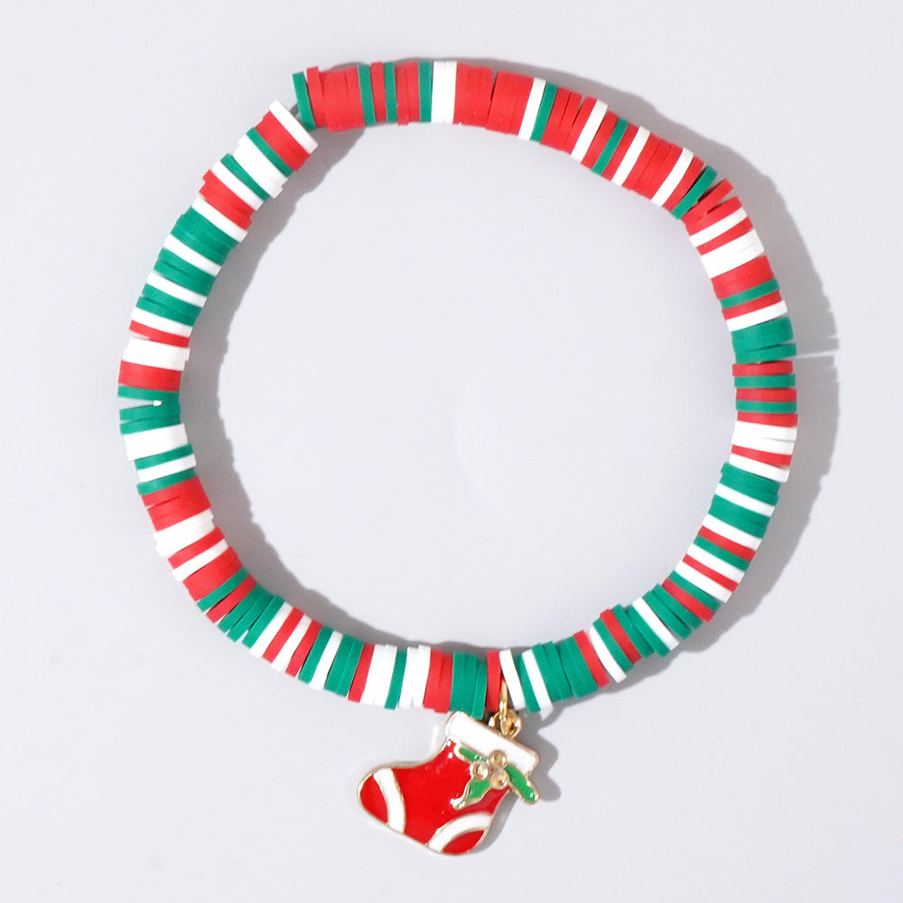 New Super Santa Christmas Polymer Clay Bracelets