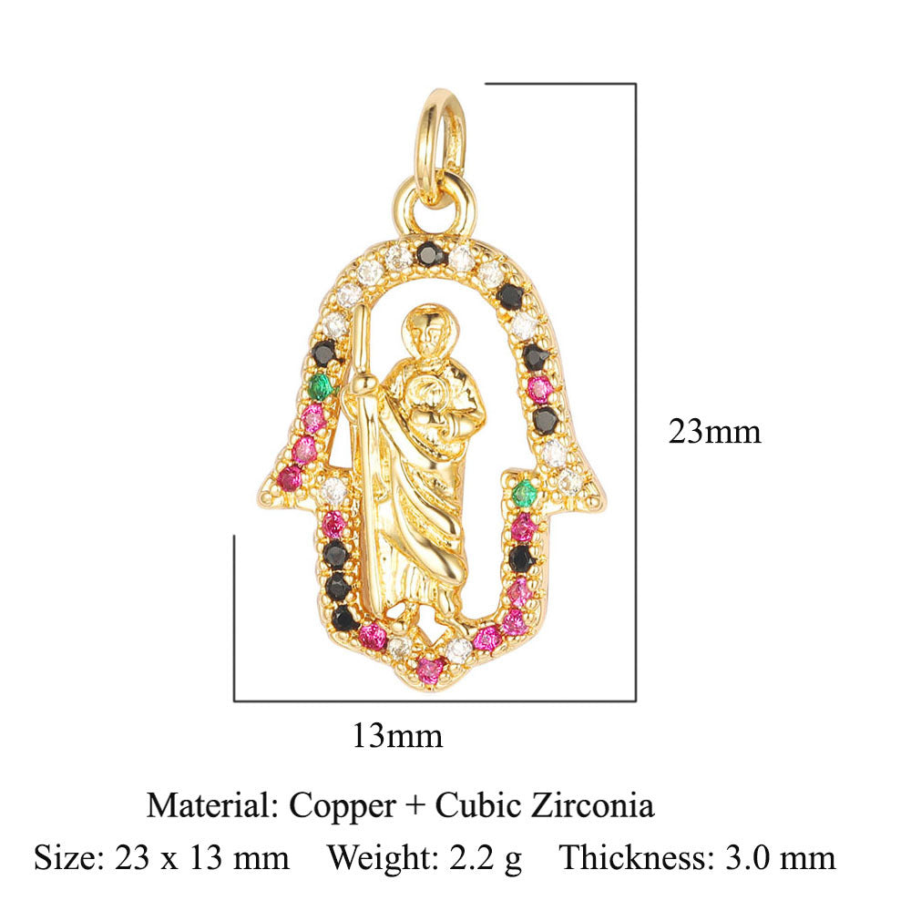 Devil's Eye Copper Zircon Ornament Accessories Pendants