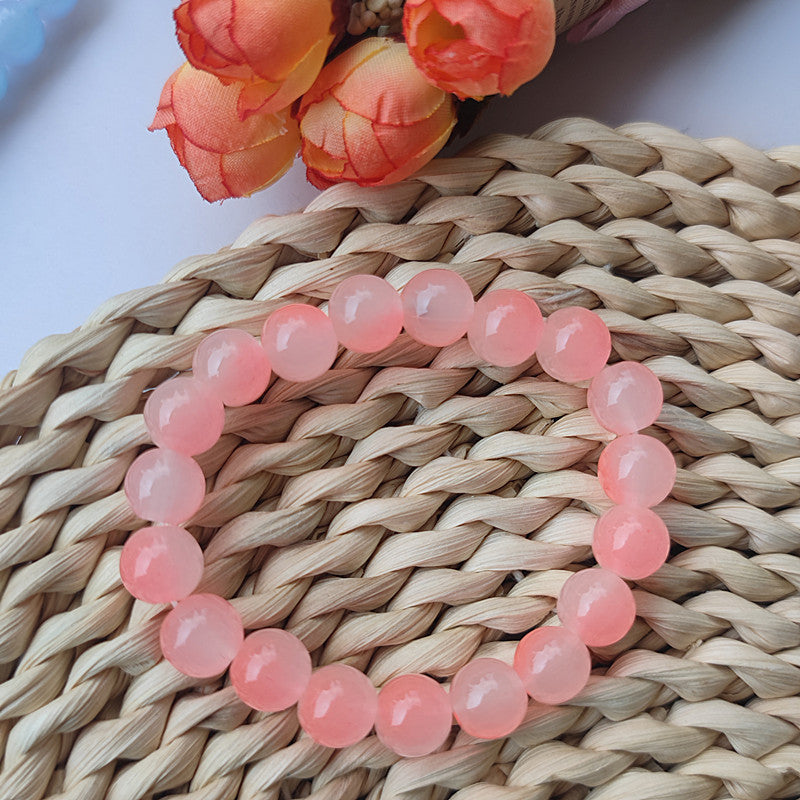 Hand Toy Gradient Color Glass Beads Primary School Beaded Can Bracelets