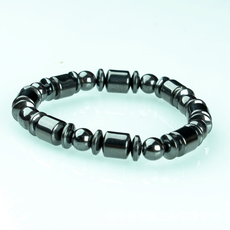 Men's Magnetic Haematite Energy Geometric Shape Titanium Steel Bracelets