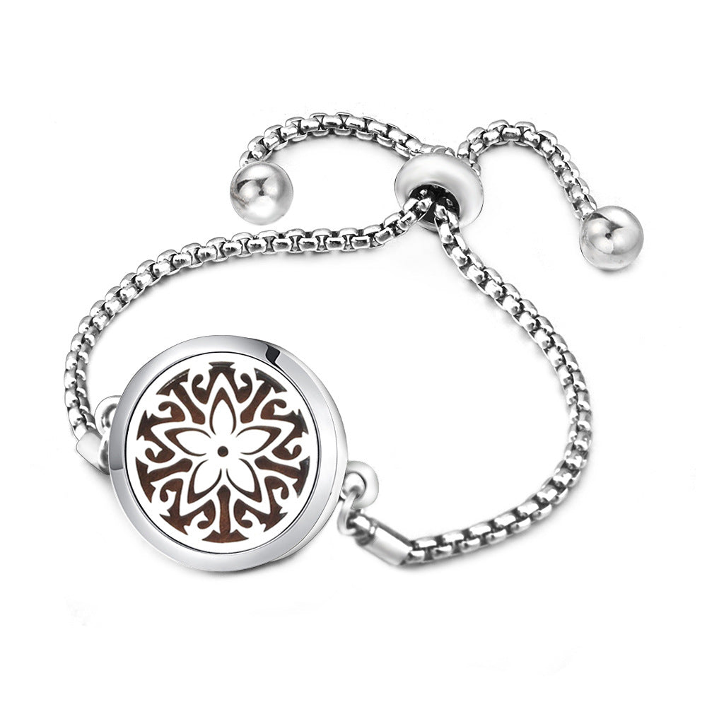 Angel Wings Mosquito Repellent Stainless Steel Essential Oil Perfume Box Bracelet