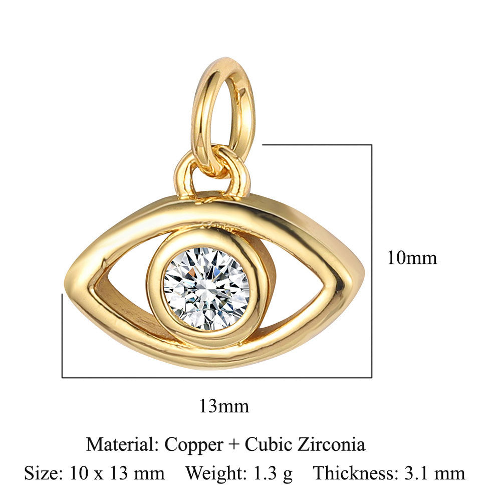 Elephant Eyes Copper Zircon Ornament Accessories Star Moon Pendants