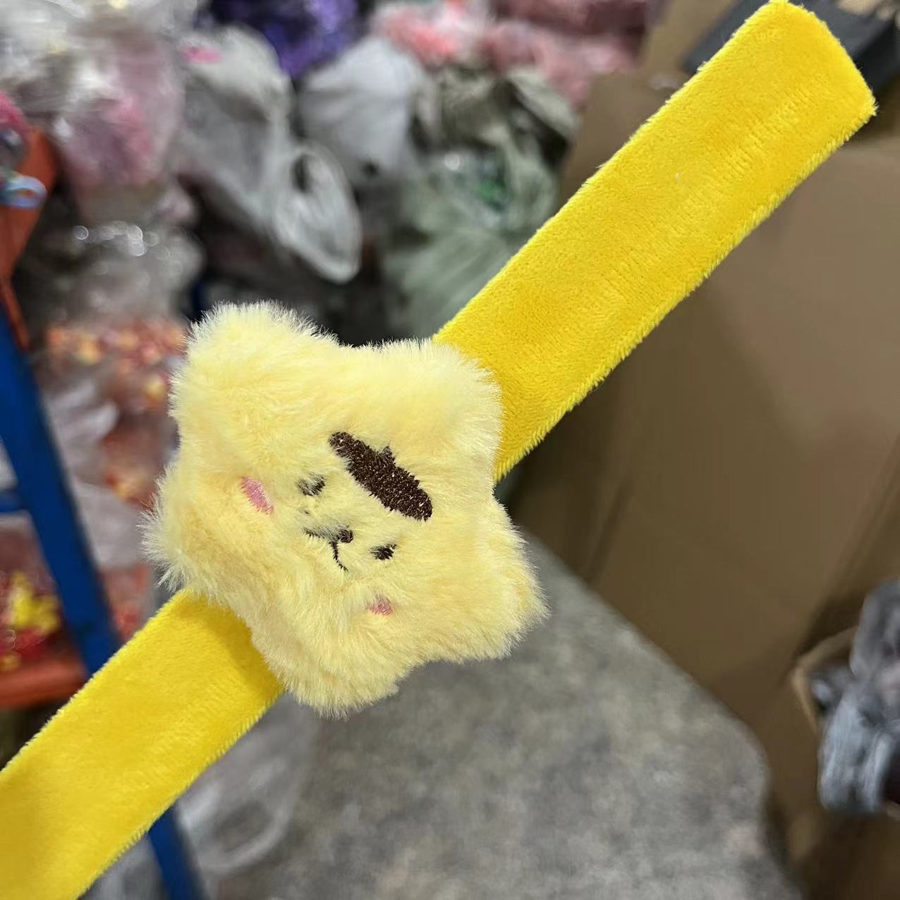 Children's Plush Cartoon Pop Cute Couple Female Slap Bracelet