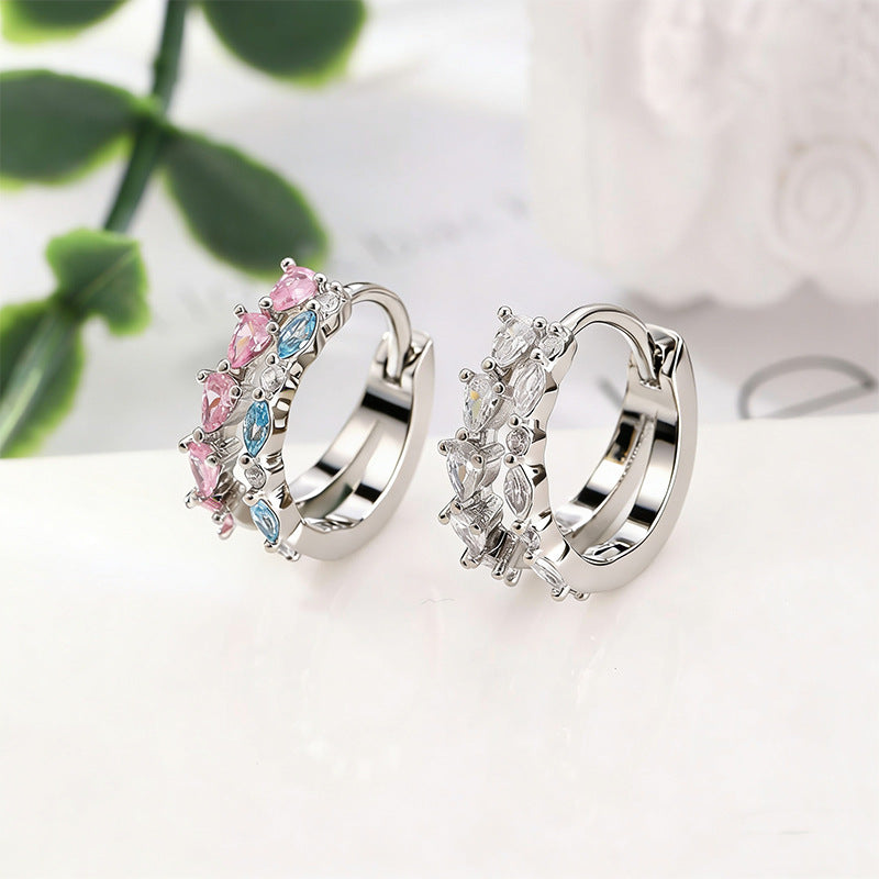 Drill Clip Simple Zircon Titanium Steel Fashion Light Luxury Ear Buckle