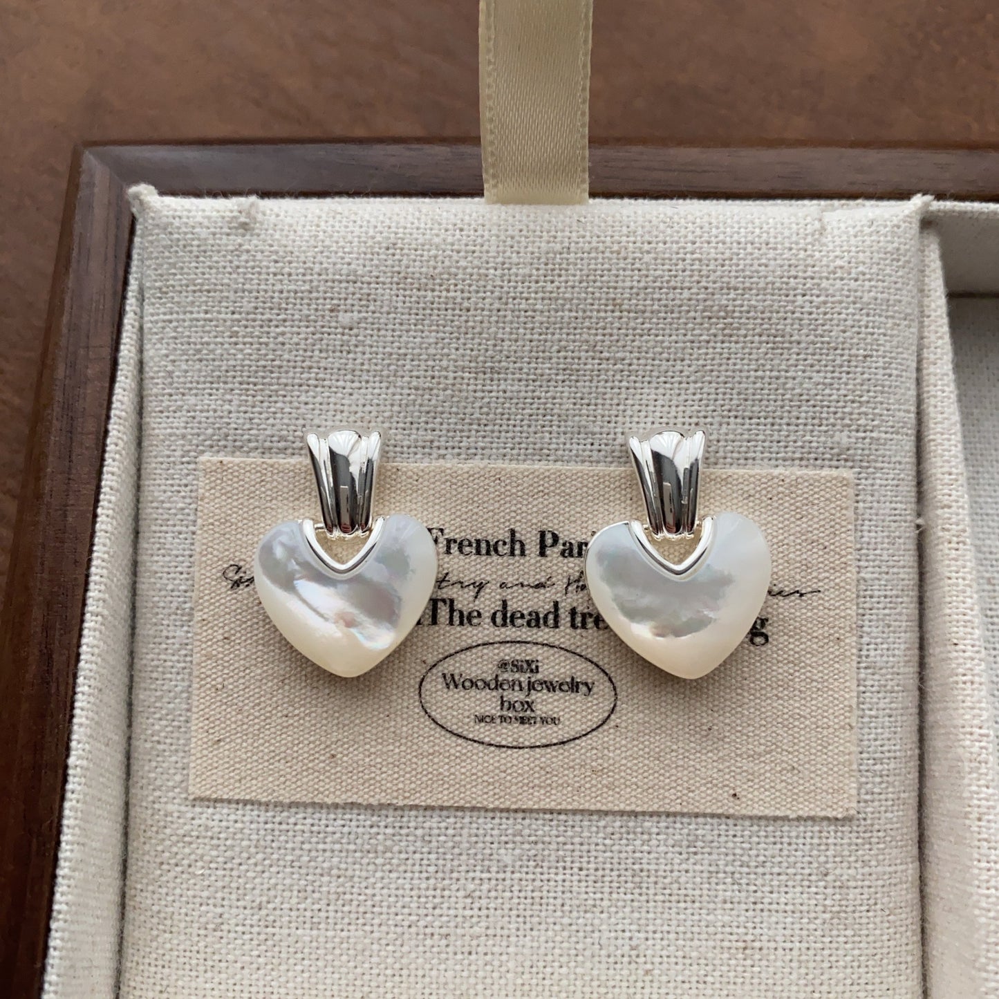 Women's Heart-shaped Fritillary Shell Light Luxury Exquisite Design High-grade Rings