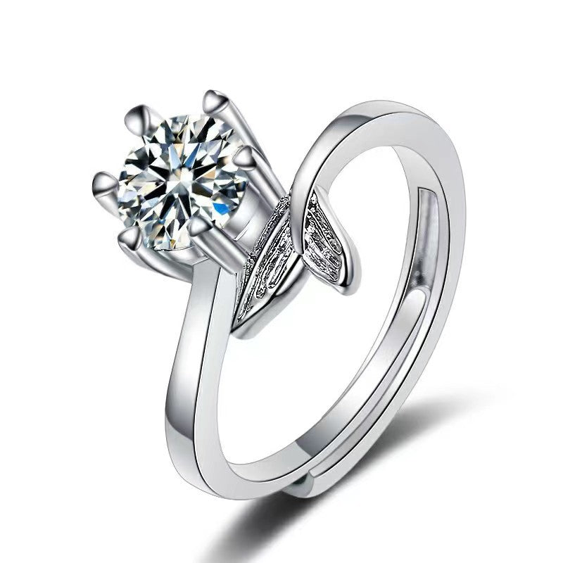 Women's & Men's Moissanite Zircon Engagement For Couple Classic Rings