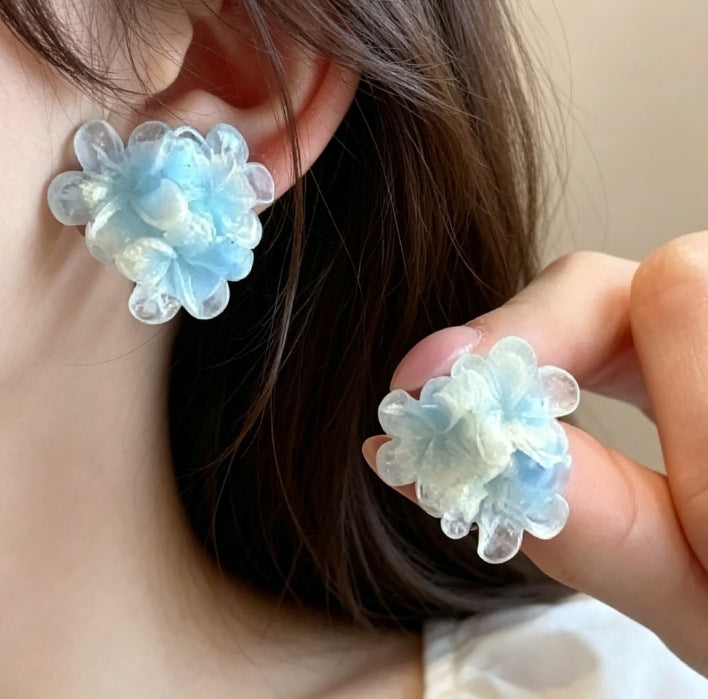 Women's Minority Design Fashionable Flower Light Luxury High-grade Temperament Earrings