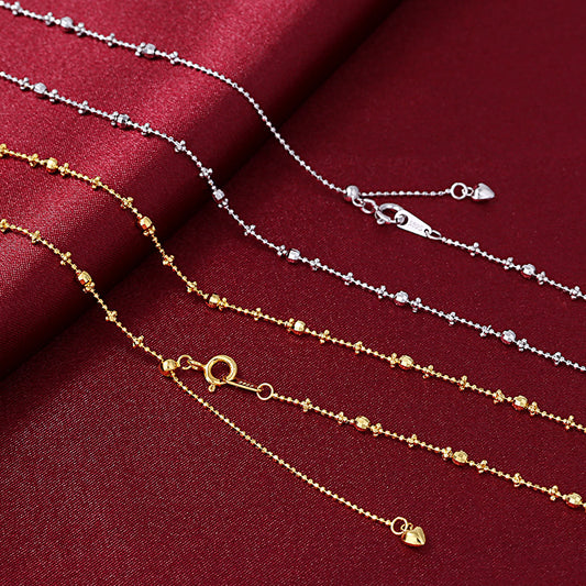 Gold-plated Italian Fairy Simple Starry Sky Carven Necklace