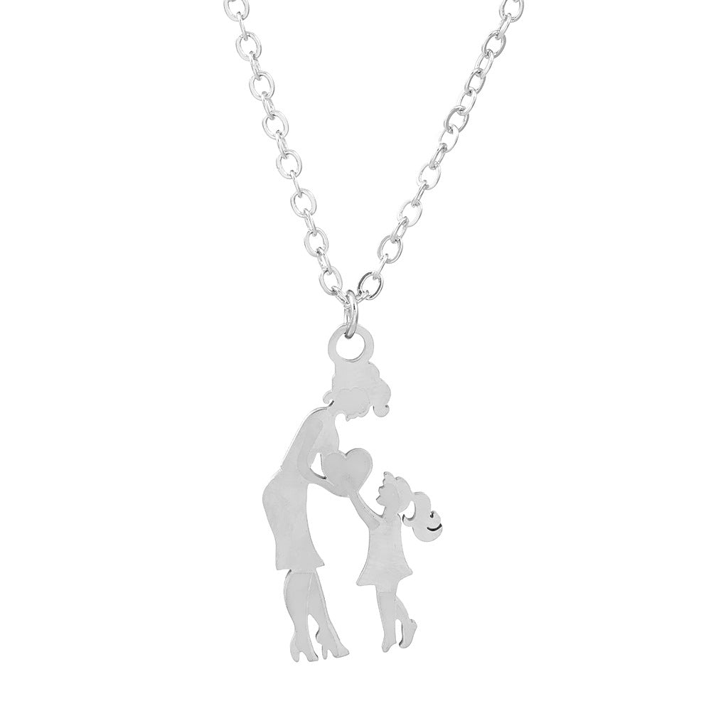 Women's Mother's Stainless Steel Letter Day Necklaces