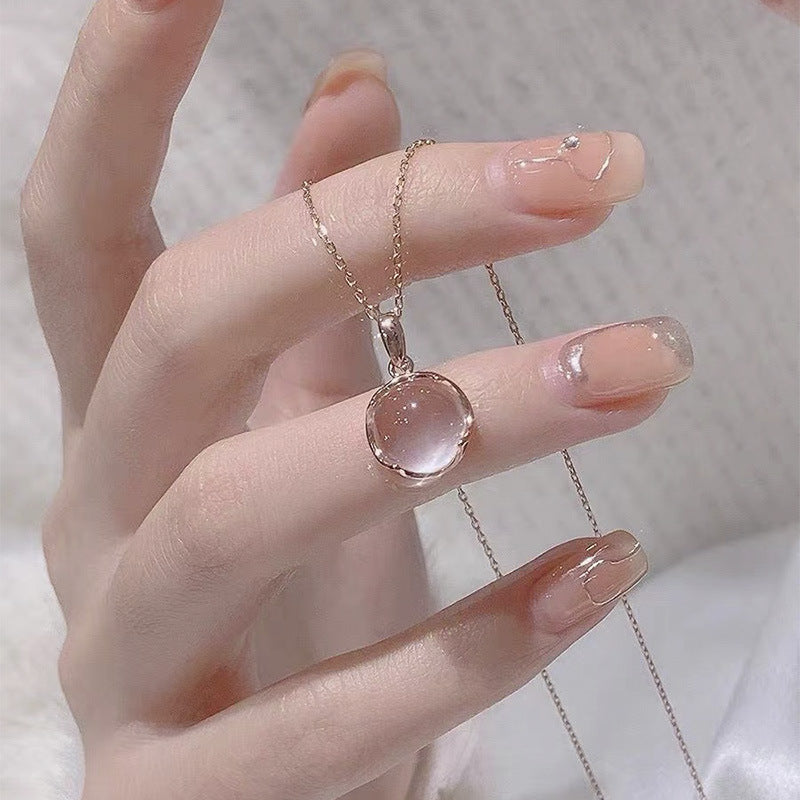 Crystal Niche Electroplated Gold Light Luxury Girlfriends Necklace