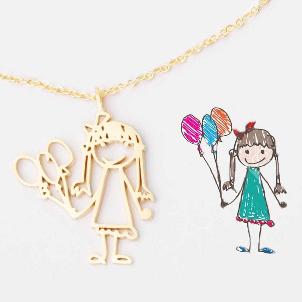 Children's Iti Painting Personality Hollow Out Drawing Making Art Stainless Pendants