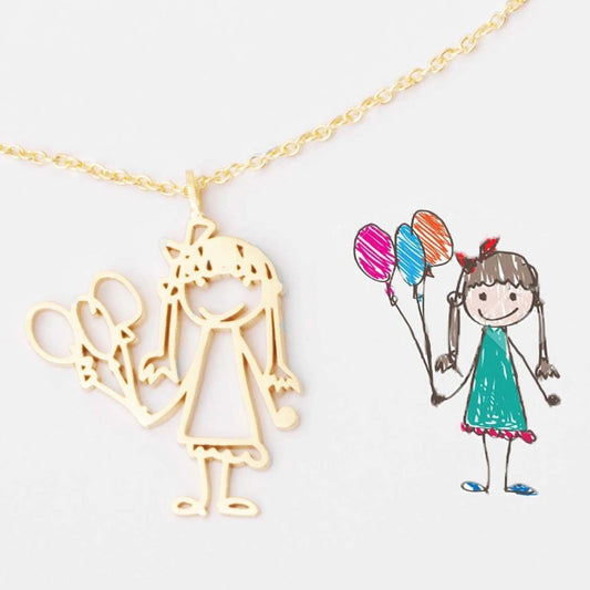 Children's Iti Painting Personality Hollow Out Drawing Making Art Stainless Pendants