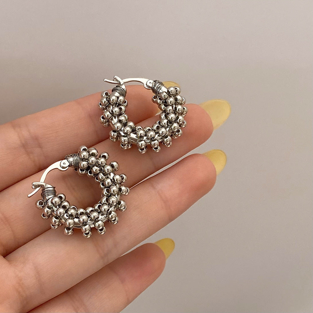 Style Hoop Female Light Luxury Minority High Sense Design Earrings