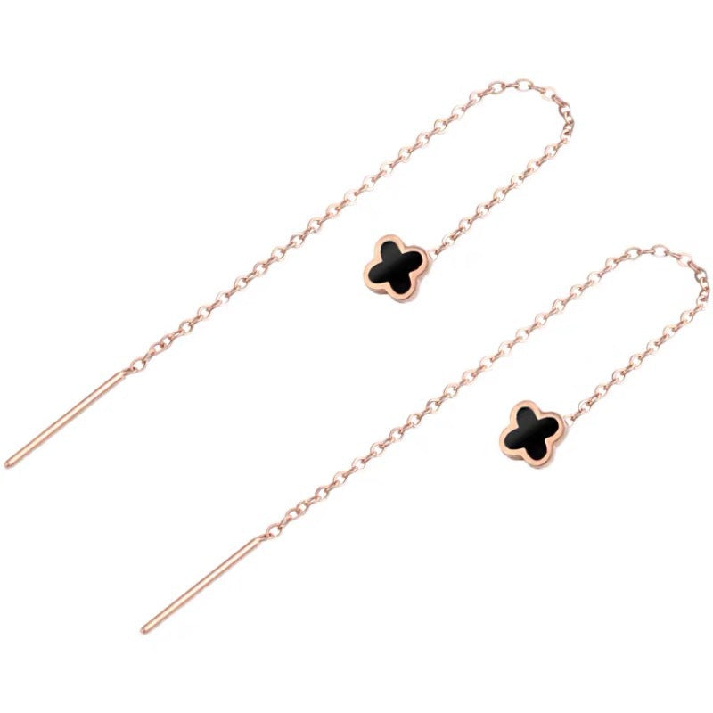 Women's Grass Fashion Long Fringe High-grade Light Luxury Ear Line