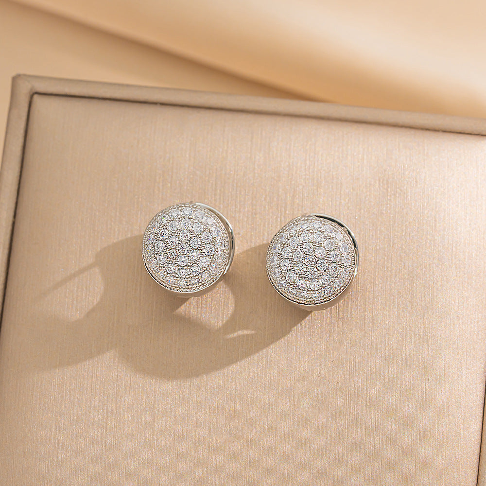 Simple Classic All Match Fashion Zircon Earrings