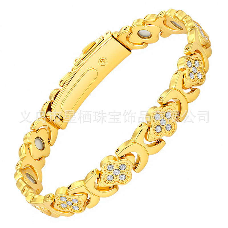 Fashion Retro Environmental Protection Bronze Three Rows Full Magnet Bracelets
