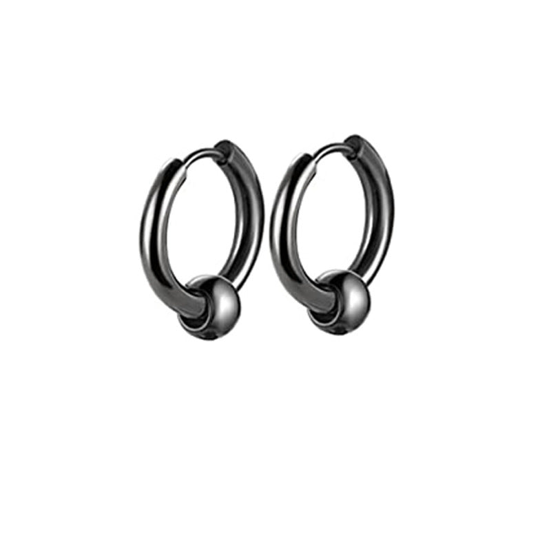 Women's & Men's Titanium Steel Ear Clips Pierced Fashion Korean Style Personalized Rings