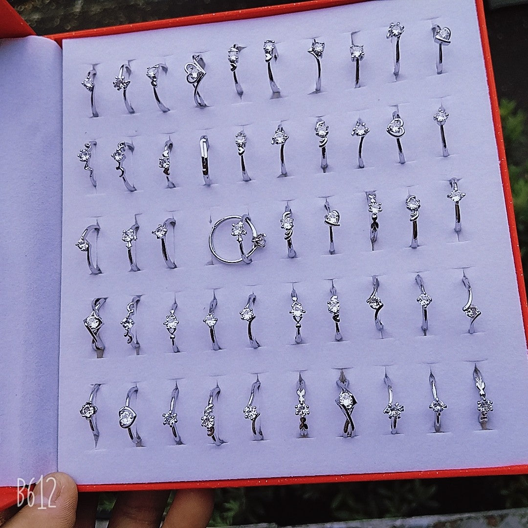 Live Plated Real Platinum Zircon Diamond Rings