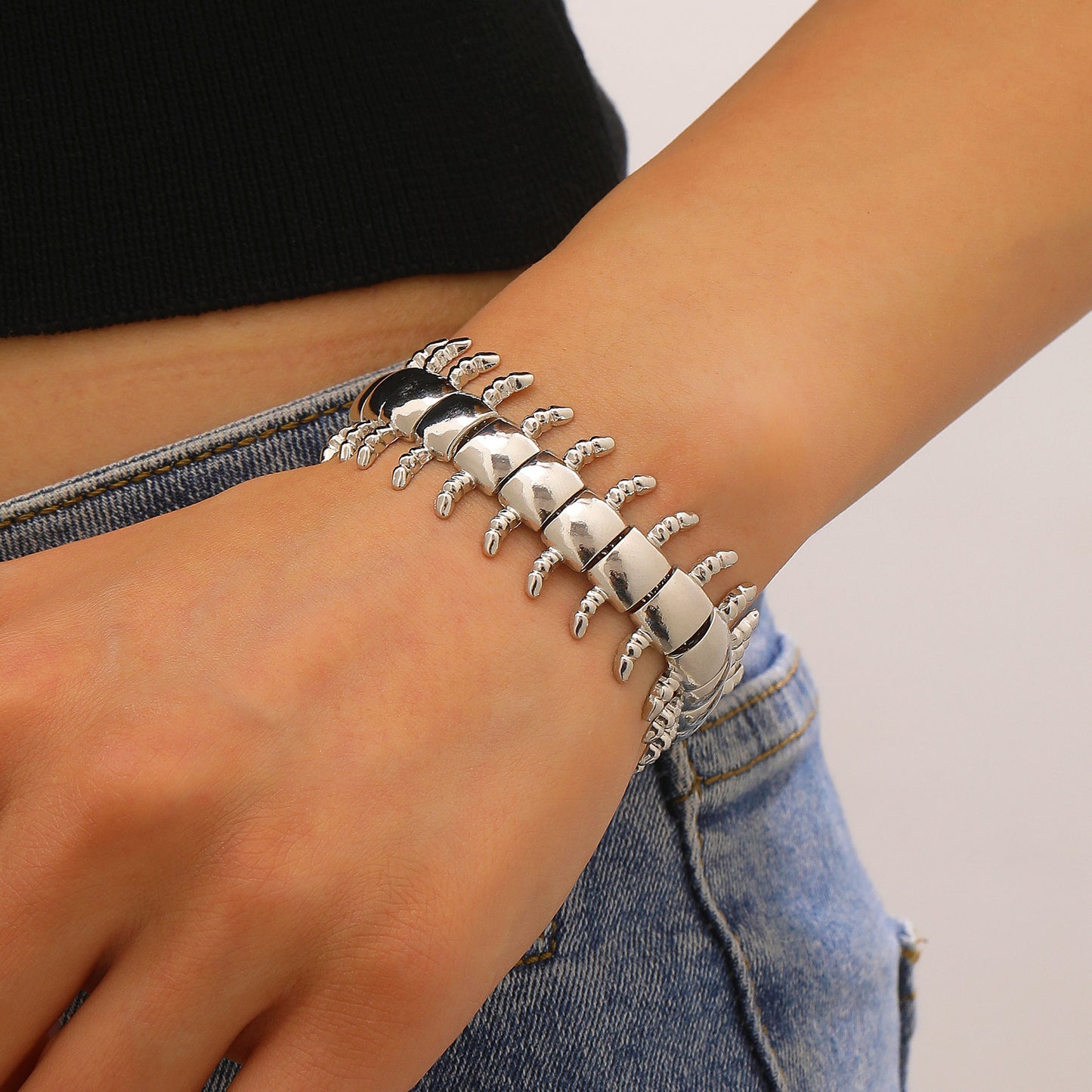 Men's Fashionable Simple Personalized Punk Centipede For Bracelet