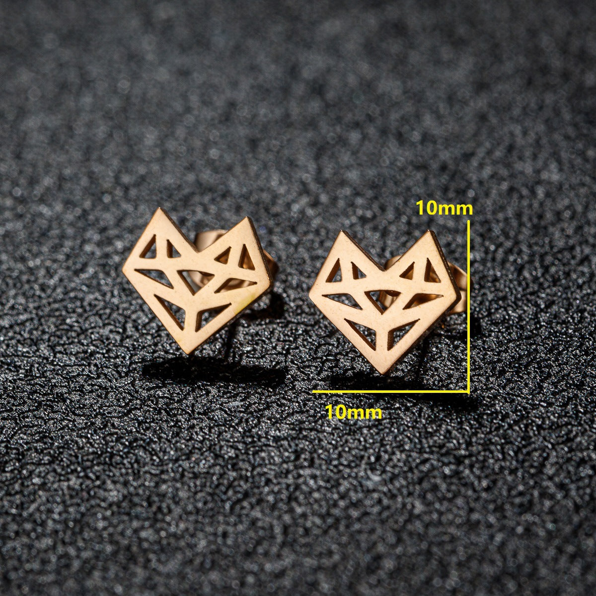 Women's Fashion Stainless Steel Personality Simple Style Bowknot Stud Earrings