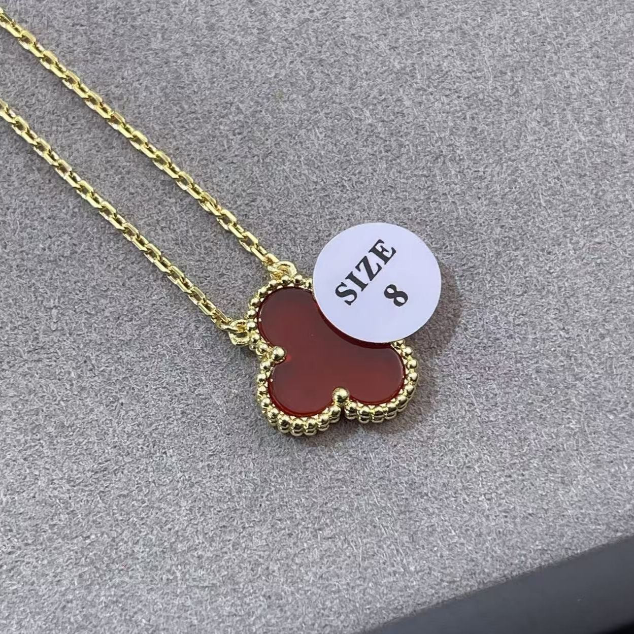 High Version V Gold Clover Thick Plated Clavicle Chain Necklaces