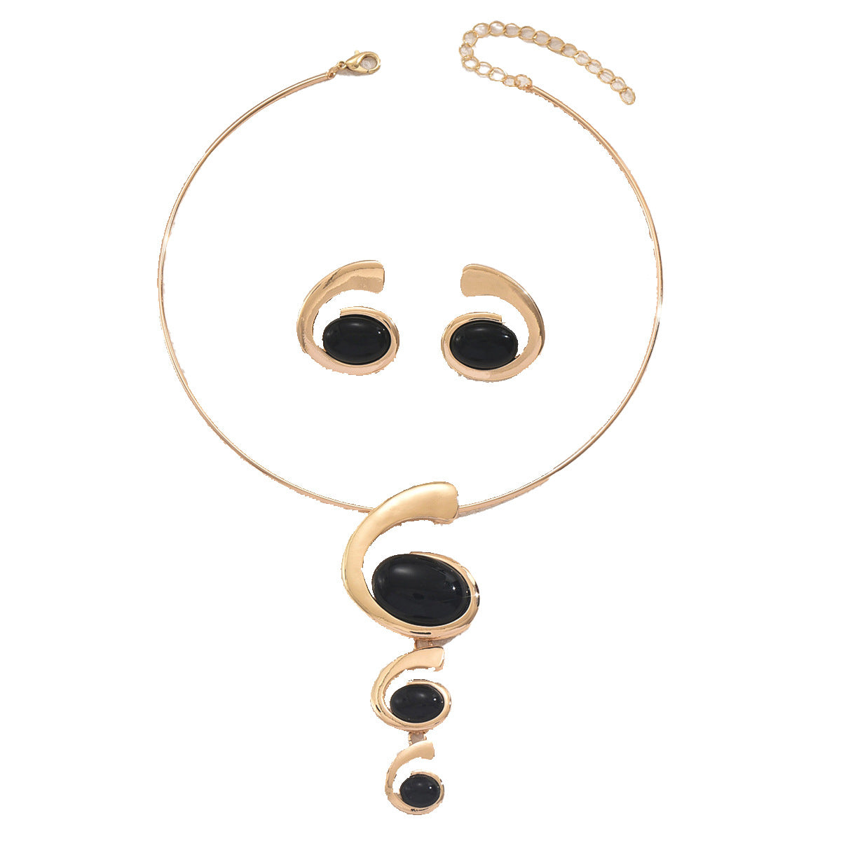 Durable Women's Suite Inlaid Jewel Long Earrings