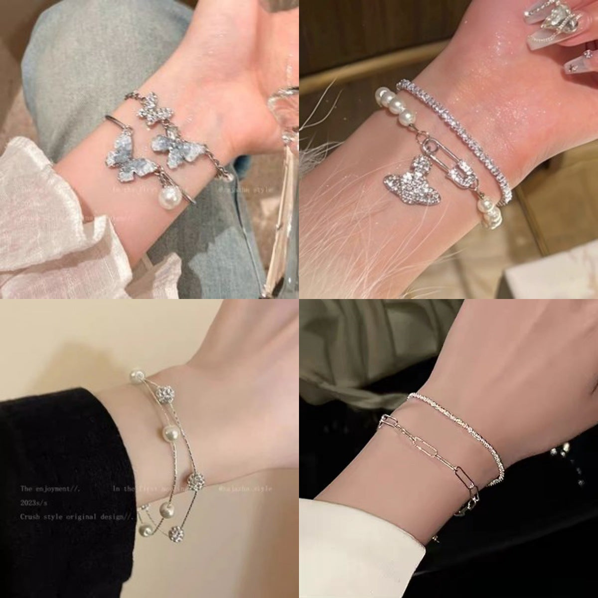 For Summer Chinese Ethnic Style Simple Light Luxury Design Wrist Bracelets