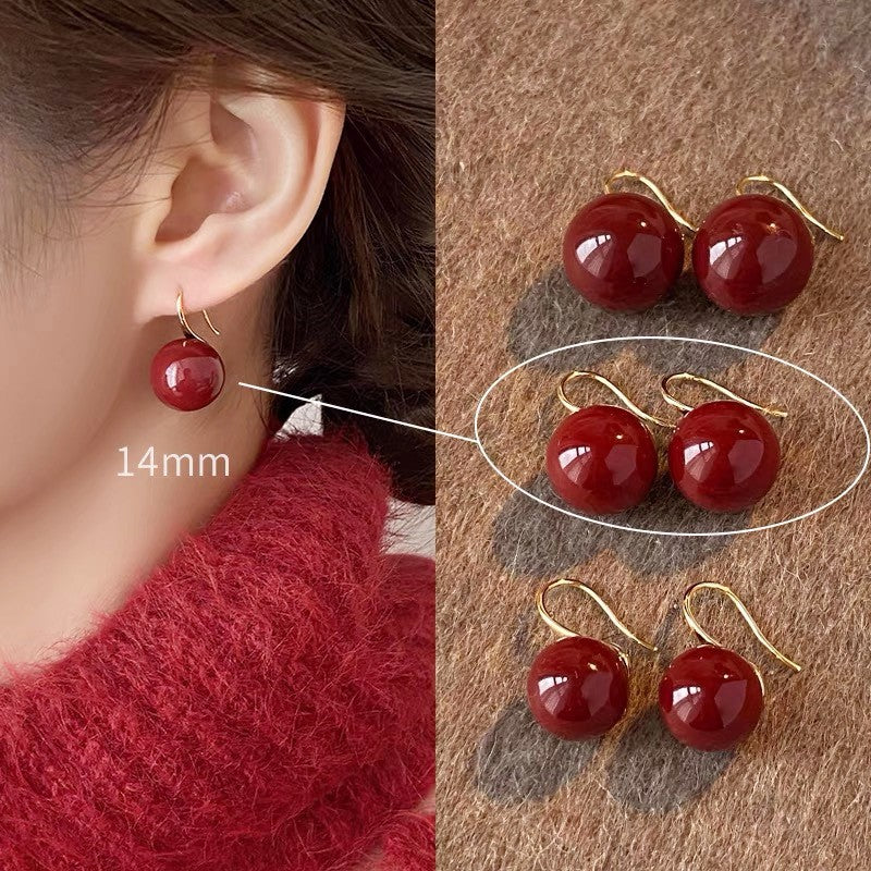 Women's Bean Pearl For Retro Style Elegant Earrings