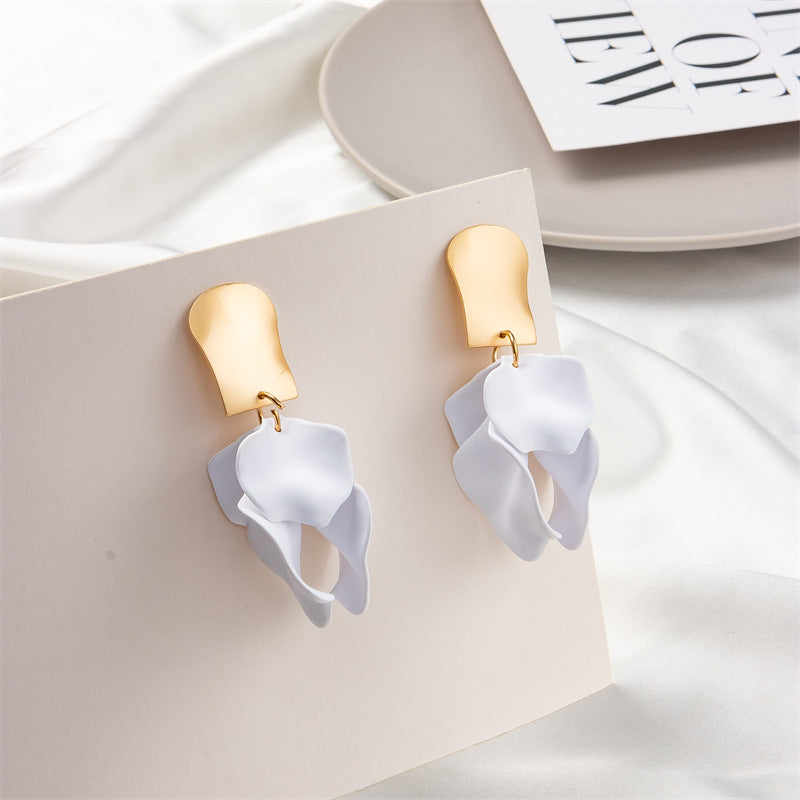 Women's Korean Style Fashionable Temperament Petal Leaf Rings