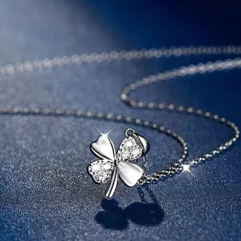 Women's Lucky Four-leaf Clover For Design Simple Temperament Clavicle Chain Pendants